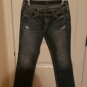 Distressed Silver Jeans 32x31